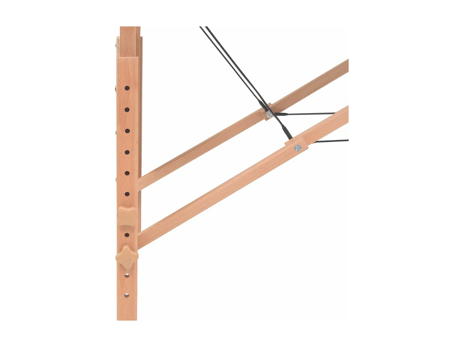 Camilla de masaje plegable con 2 zonas de 10 cm de espesor blanca 02_0001866