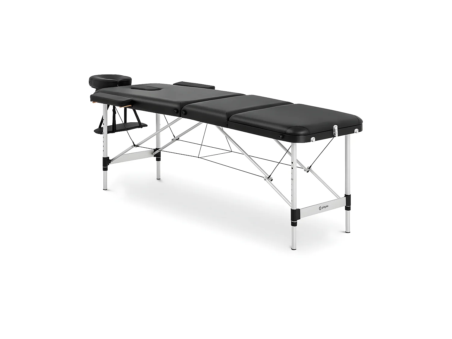 Table de massage pliante PVC noire 185 x 60 x 59 cm 14_0003636