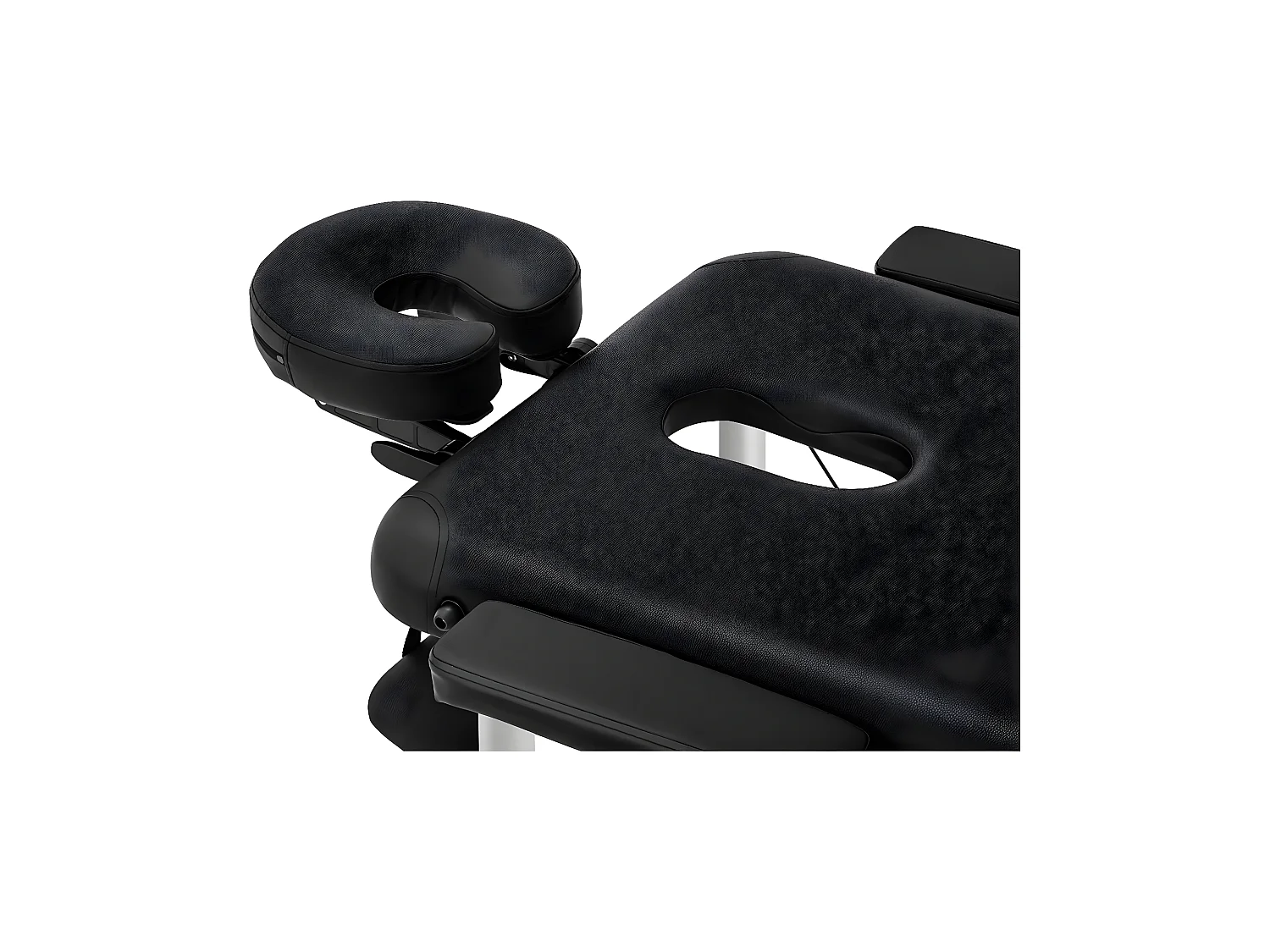 Table de massage pliante PVC noire 185 x 60 x 59 cm 14_0003636