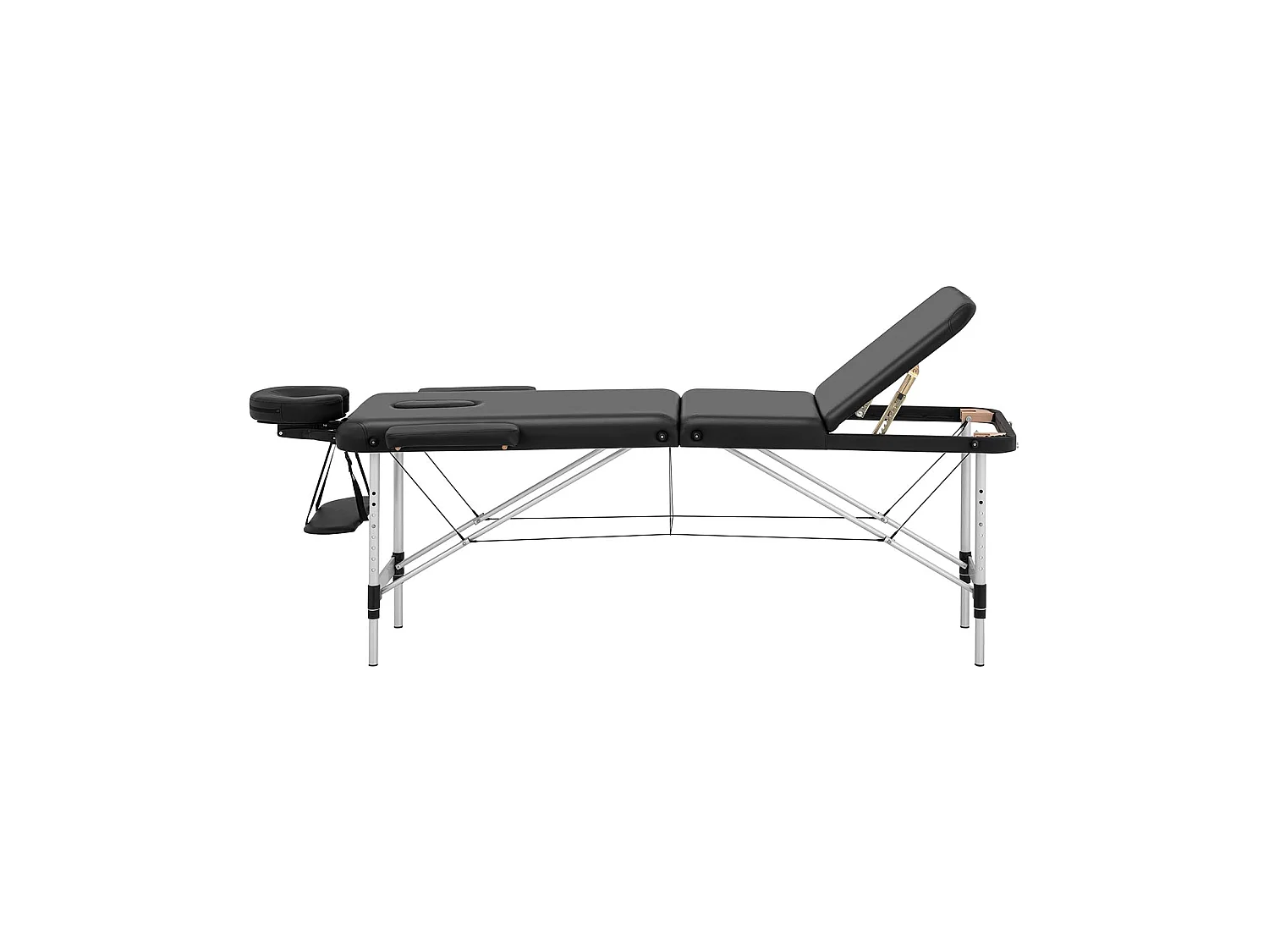 Table de massage pliante PVC noire 185 x 60 x 59 cm 14_0003636