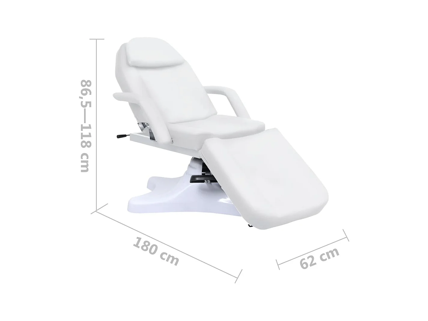 Table de massage banc blanche 180 x 62 x 86.5 cm 02_0001803