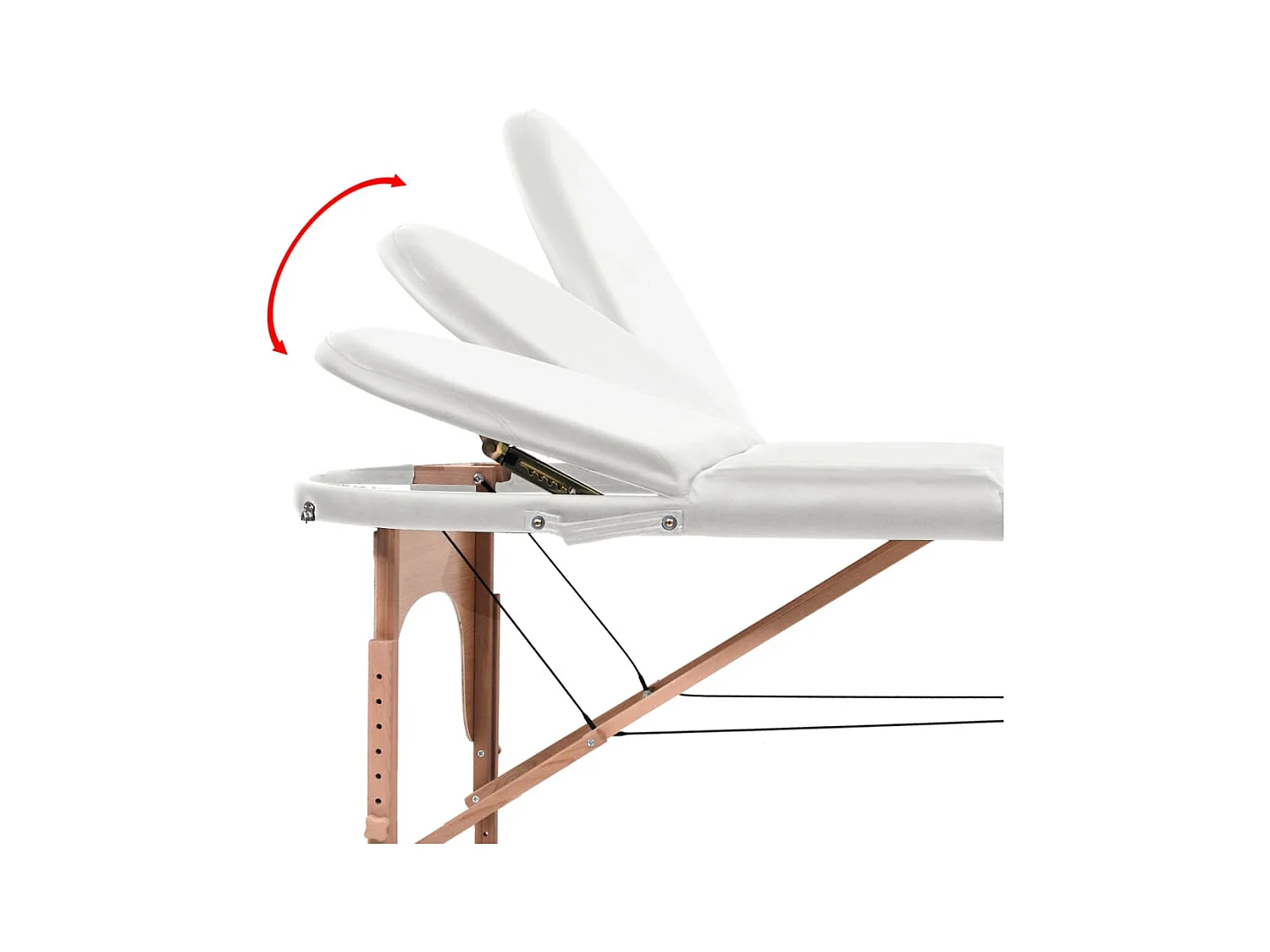 Table de massage pliable blanche 194 x 70 x 65 cm 02_0001840