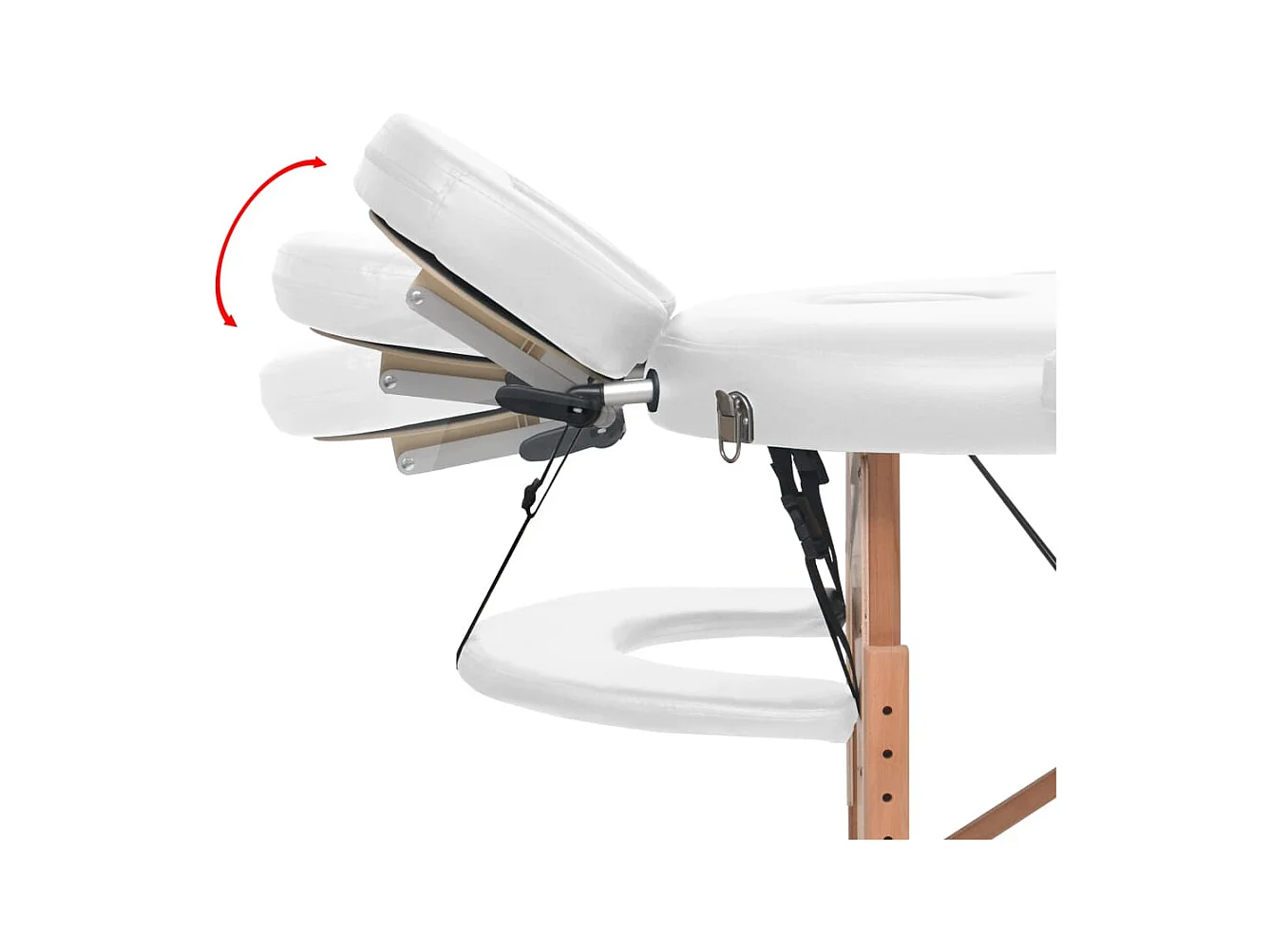 Table de massage pliable blanche 194 x 70 x 65 cm 02_0001840