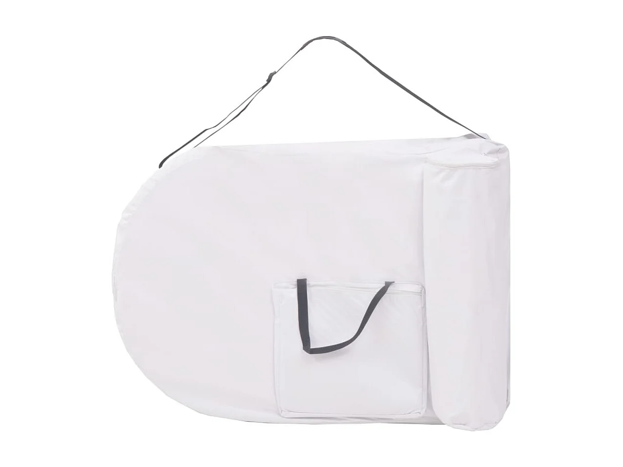 Camilla de masaje plegable de 4 cm de grosor y 2 cojines blancos 02_0001840