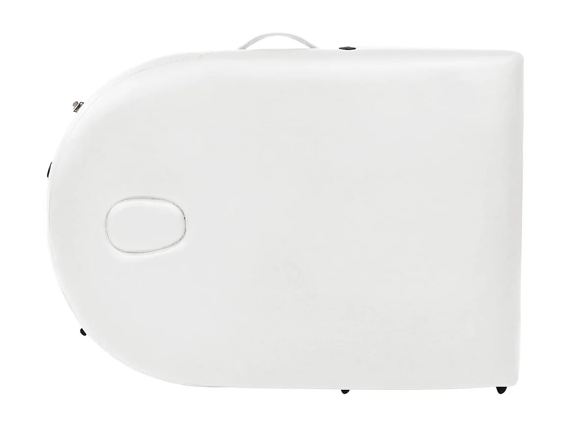 Camilla de masaje plegable de 4 cm de grosor y 2 cojines blancos 02_0001840