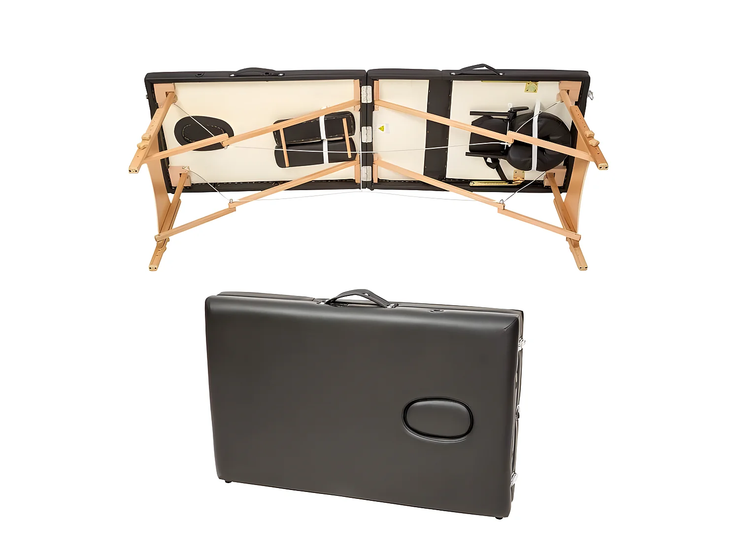 Table de massage noire noire 210 x 95 x 84 cm 08_0000467