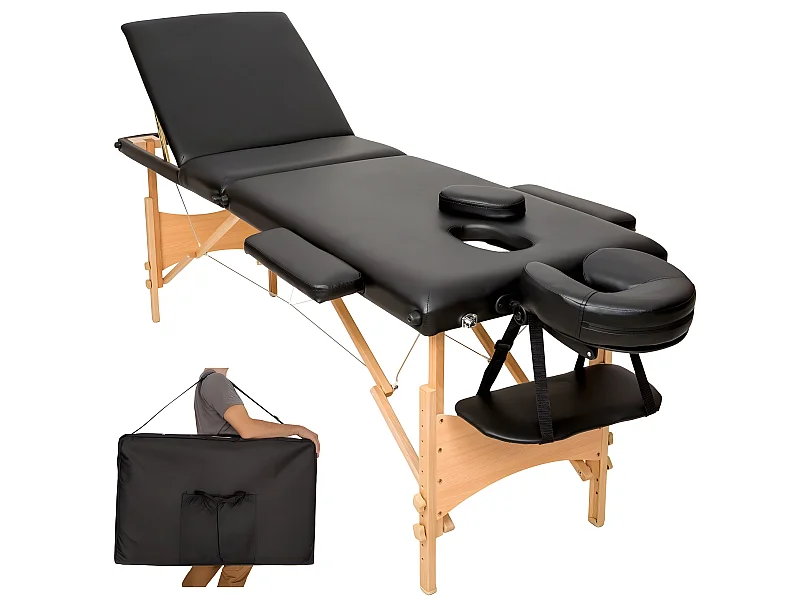 Table de massage noire noire 210 x 95 x 84 cm 08_0000467