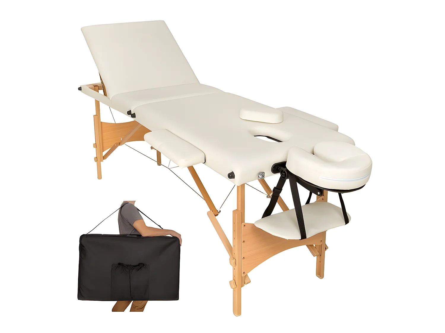Table de massage 3 crème 210 x 95 x 84 cm 08_0000465