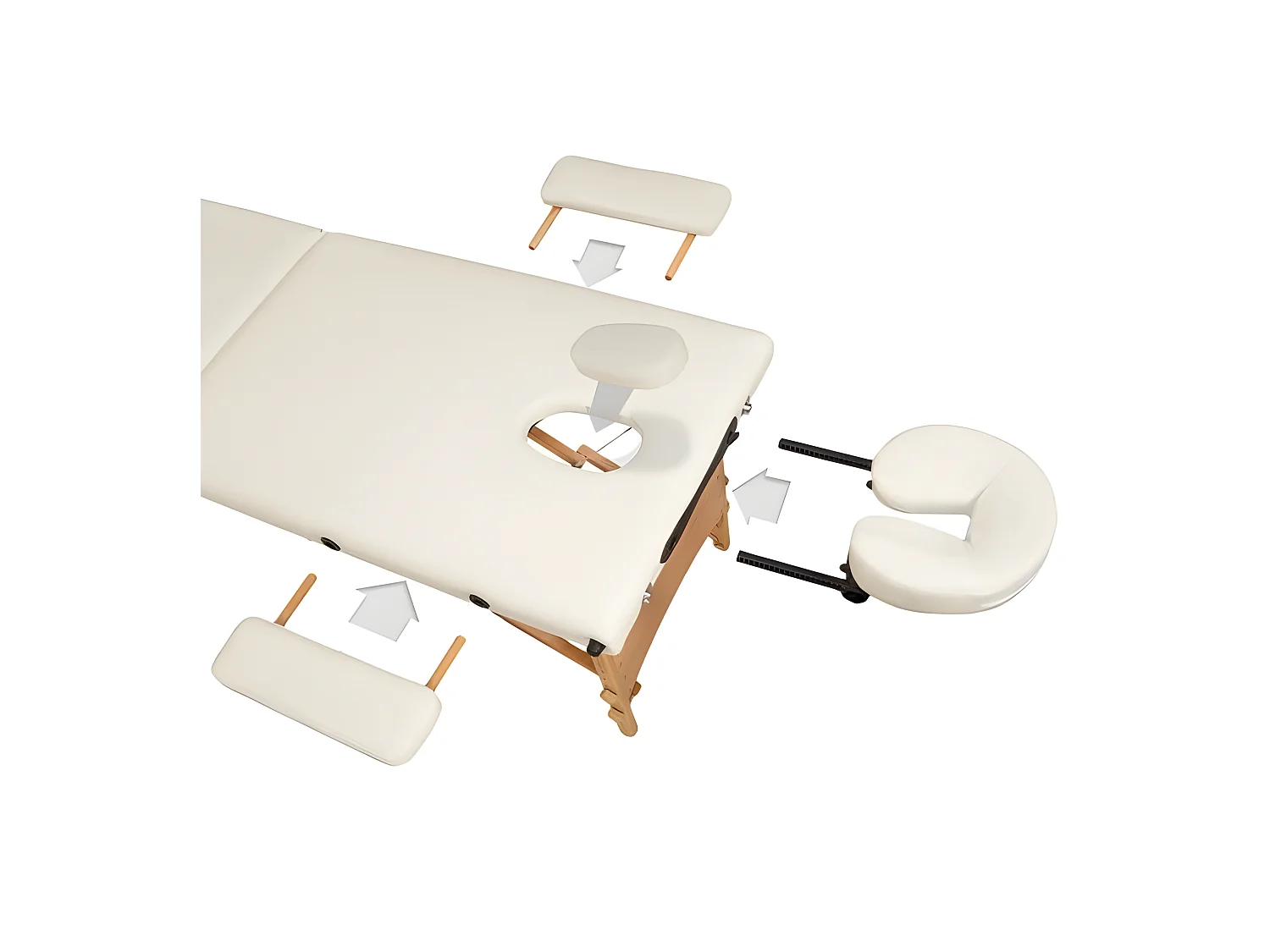 Table de massage 3 crème 210 x 95 x 84 cm 08_0000465