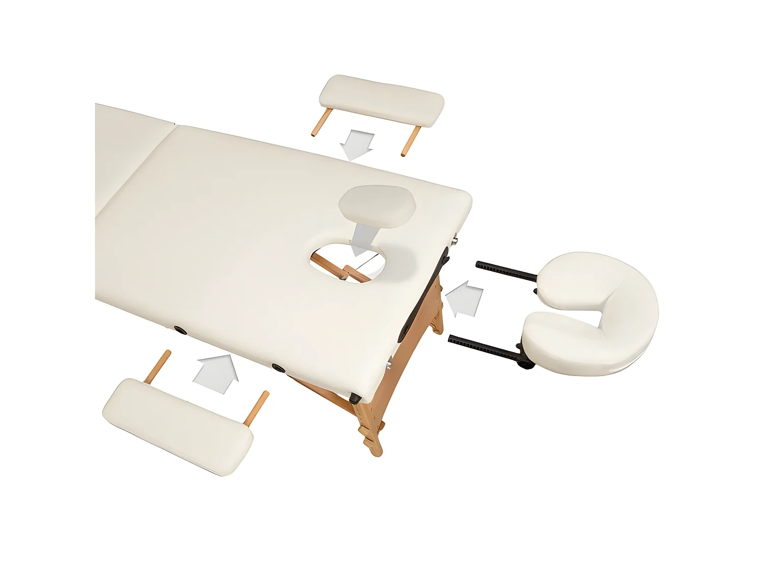 Table de massage 3 crème 210 x 95 x 84 cm 08_0000465