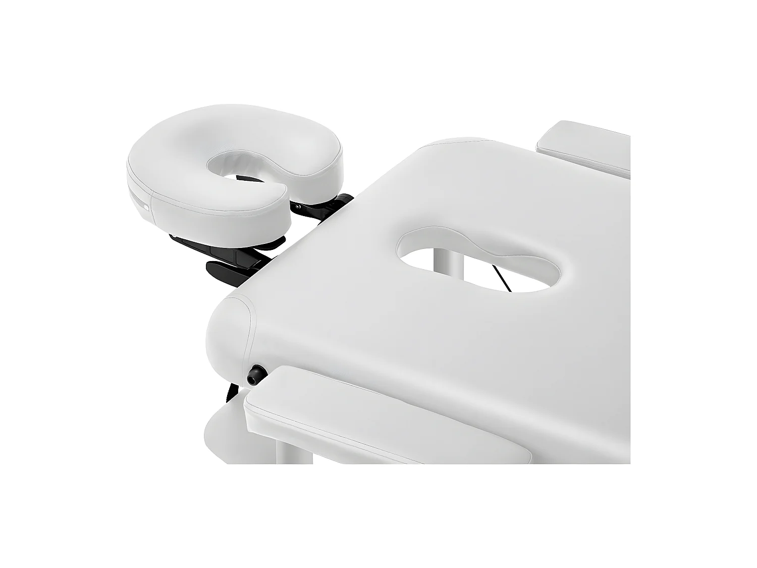 Camilla de masaje con estructura de aluminio y revestimiento de PVC plegable color blanco 14_0003637