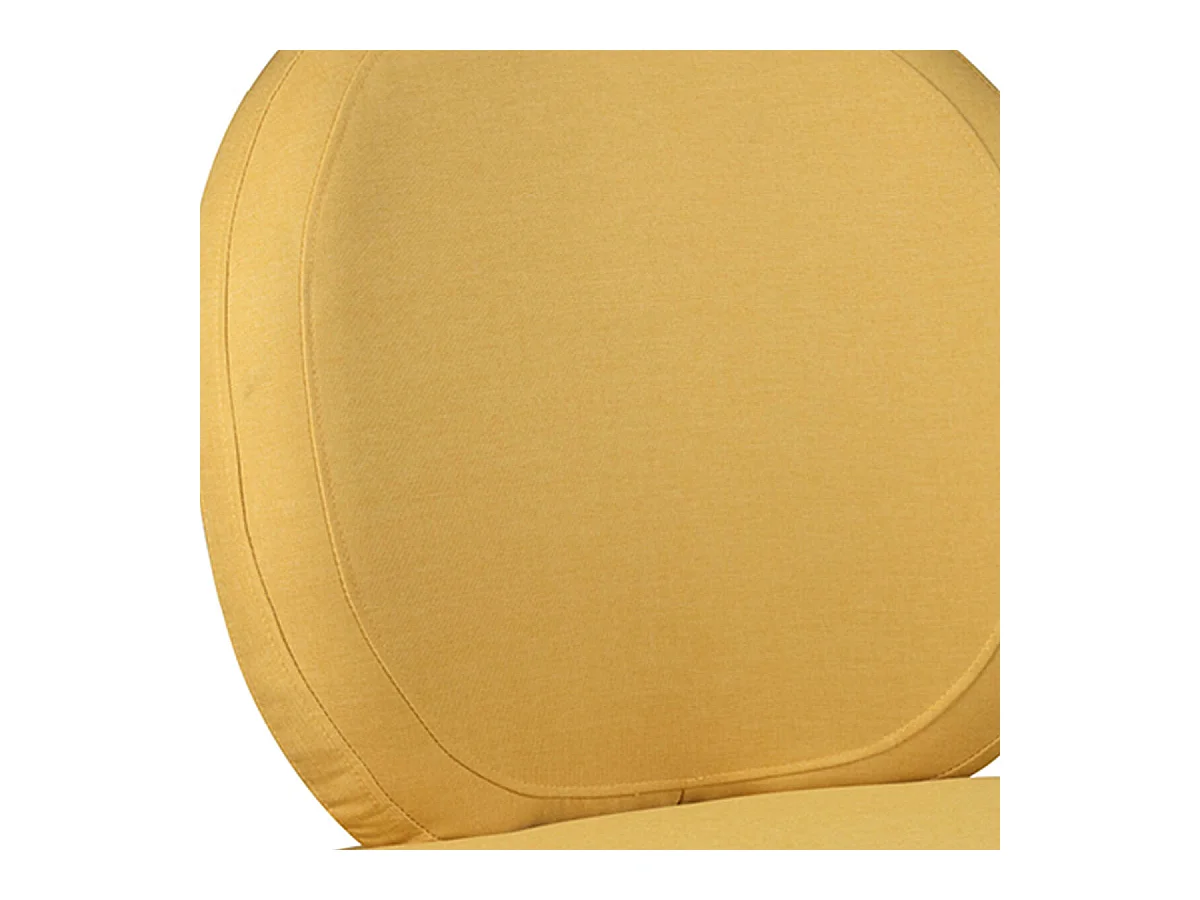 SKALAN - Fauteuil Crapaud Tissu Coloris Jaune Moutarde