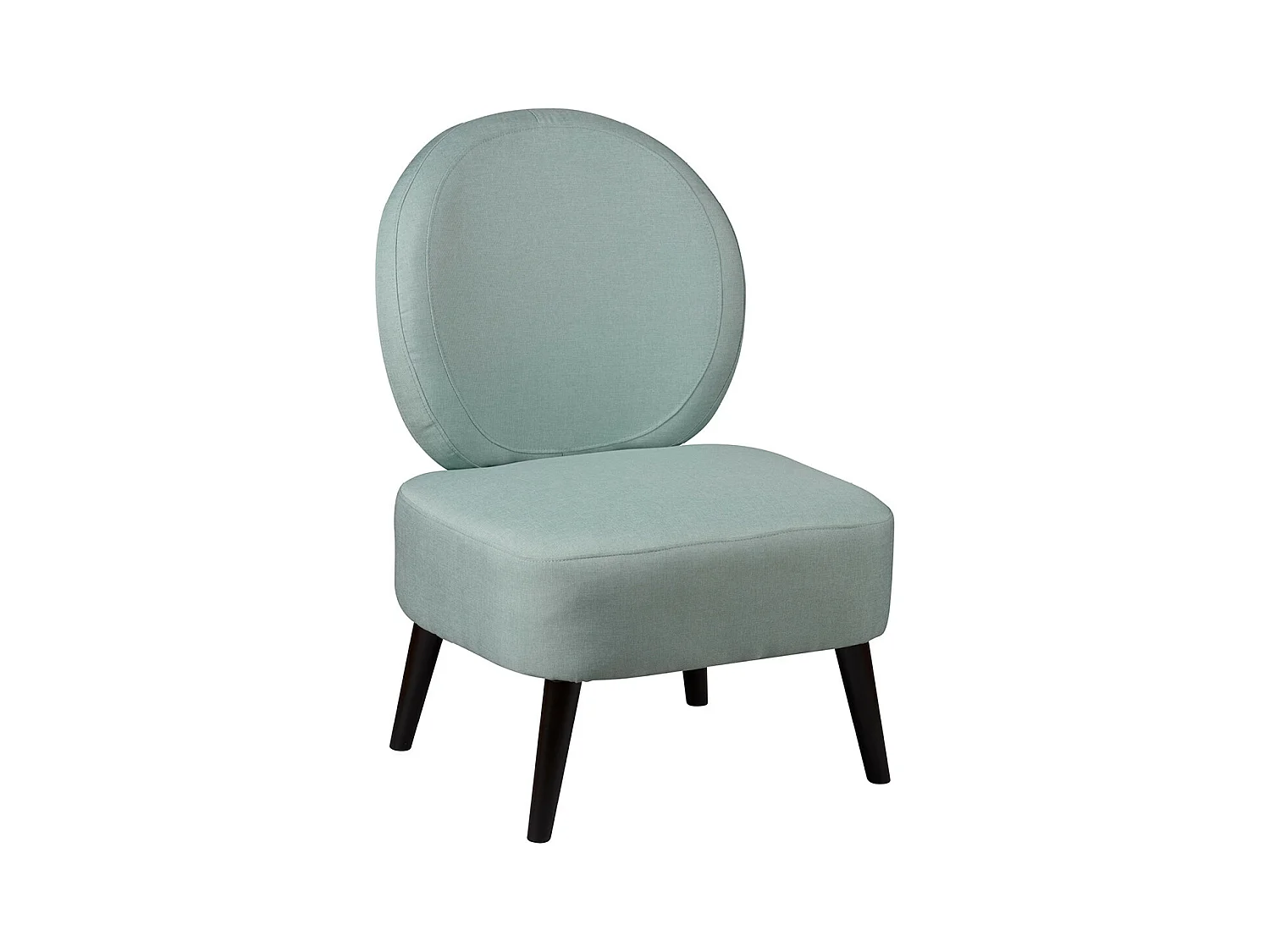 SKALAN - Fauteuil Crapaud Tissu Coloris Vert d'Eau