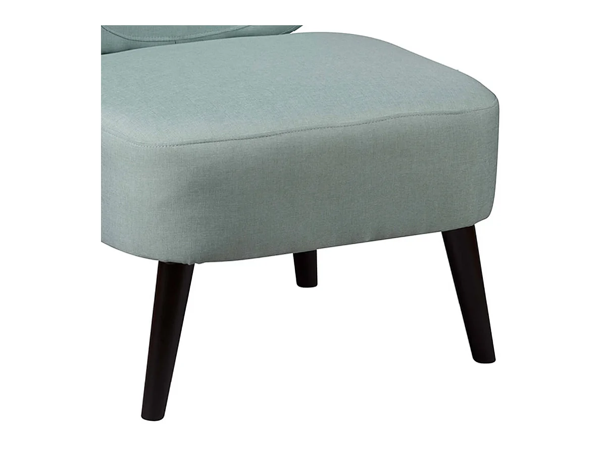 SKALAN - Fauteuil Crapaud Tissu Coloris Vert d'Eau