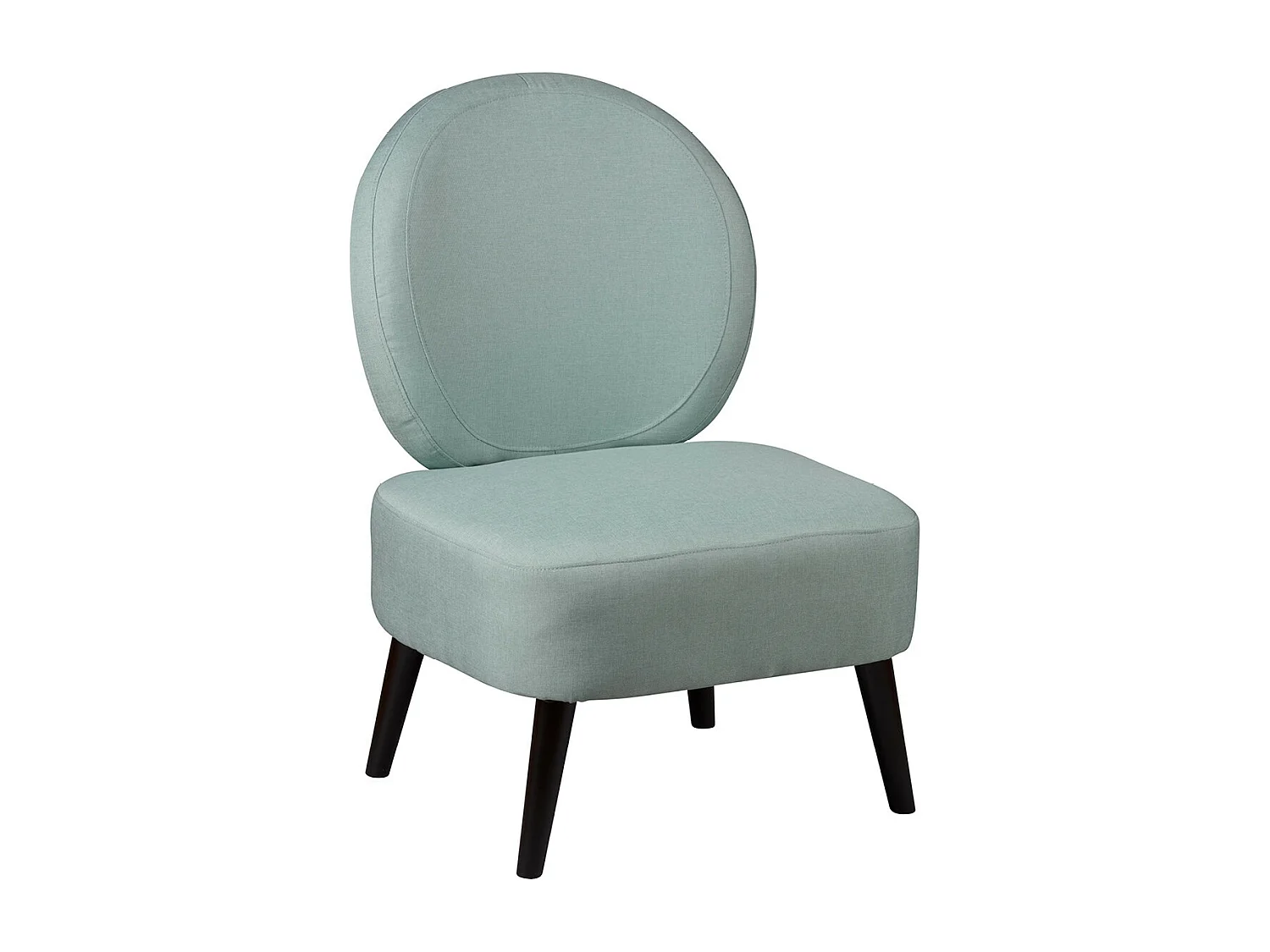 SKALAN - Fauteuil Crapaud Tissu Coloris Vert d'Eau