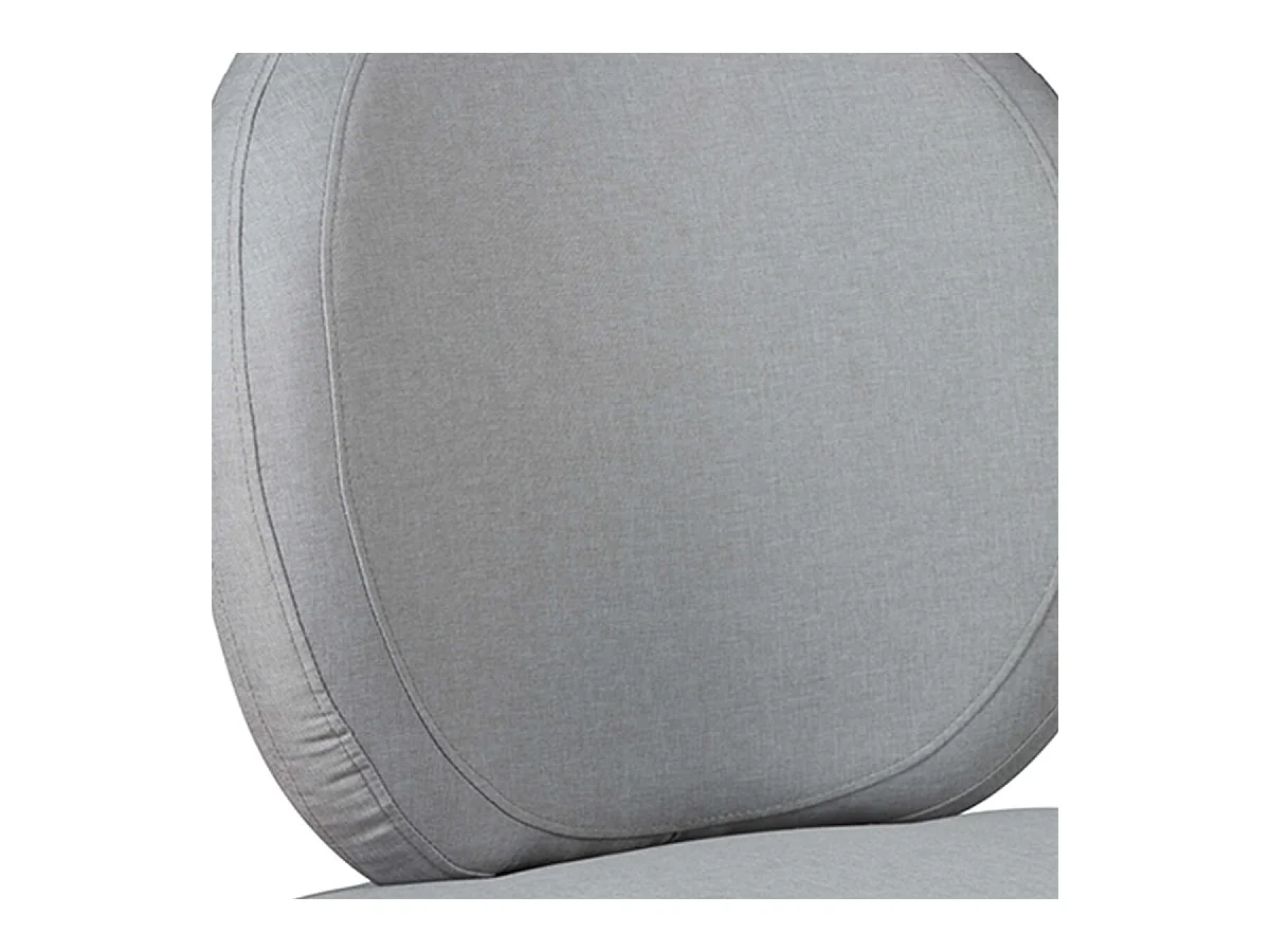 SKALAN - Fauteuil Crapaud Tissu Coloris Gris Souris