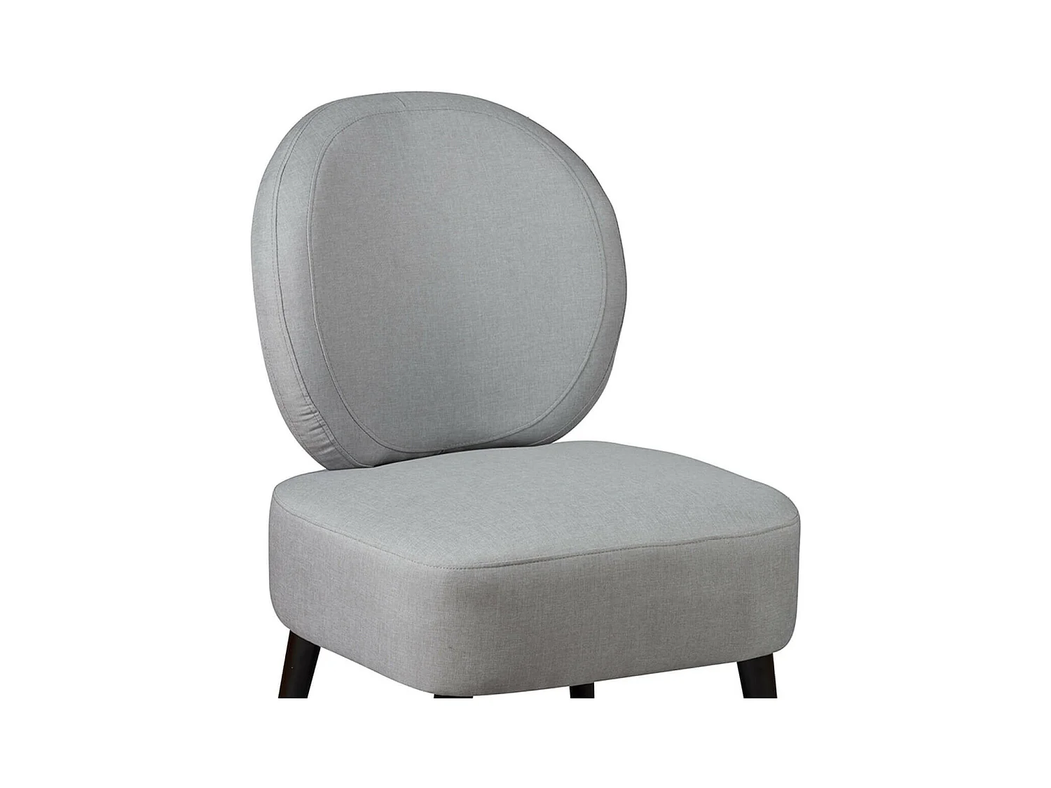 SKALAN - Fauteuil Crapaud Tissu Coloris Gris Souris