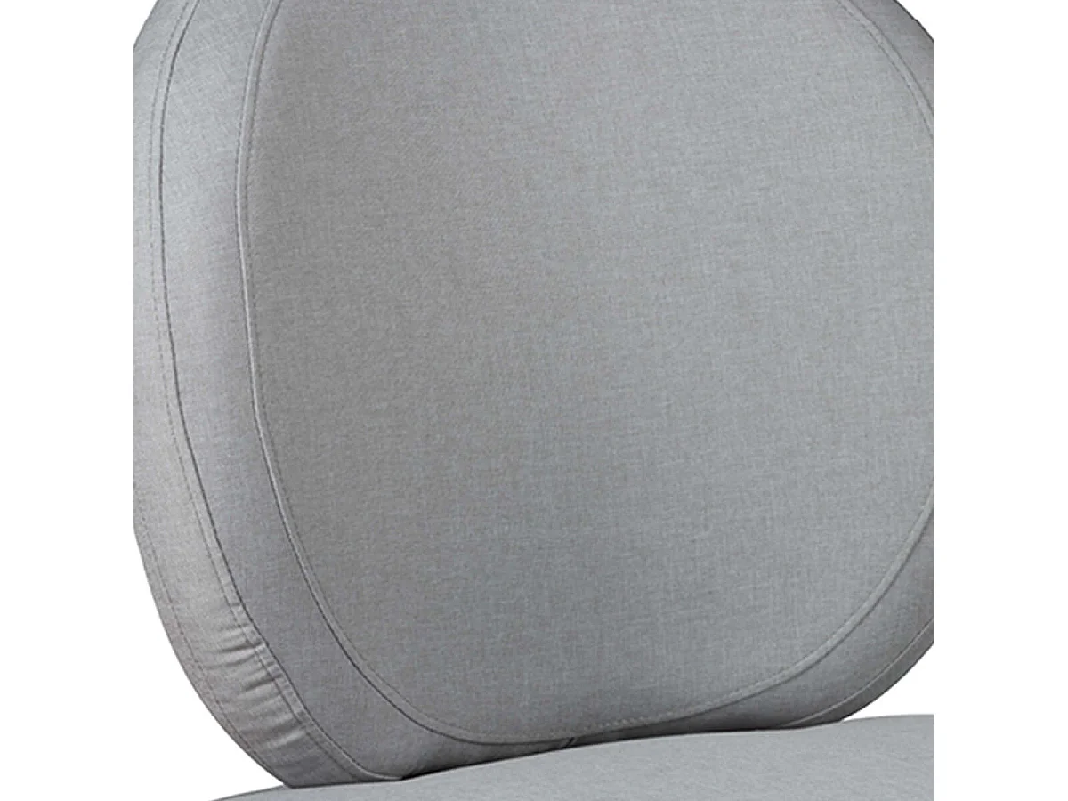 SKALAN - Fauteuil Crapaud Tissu Coloris Gris Souris
