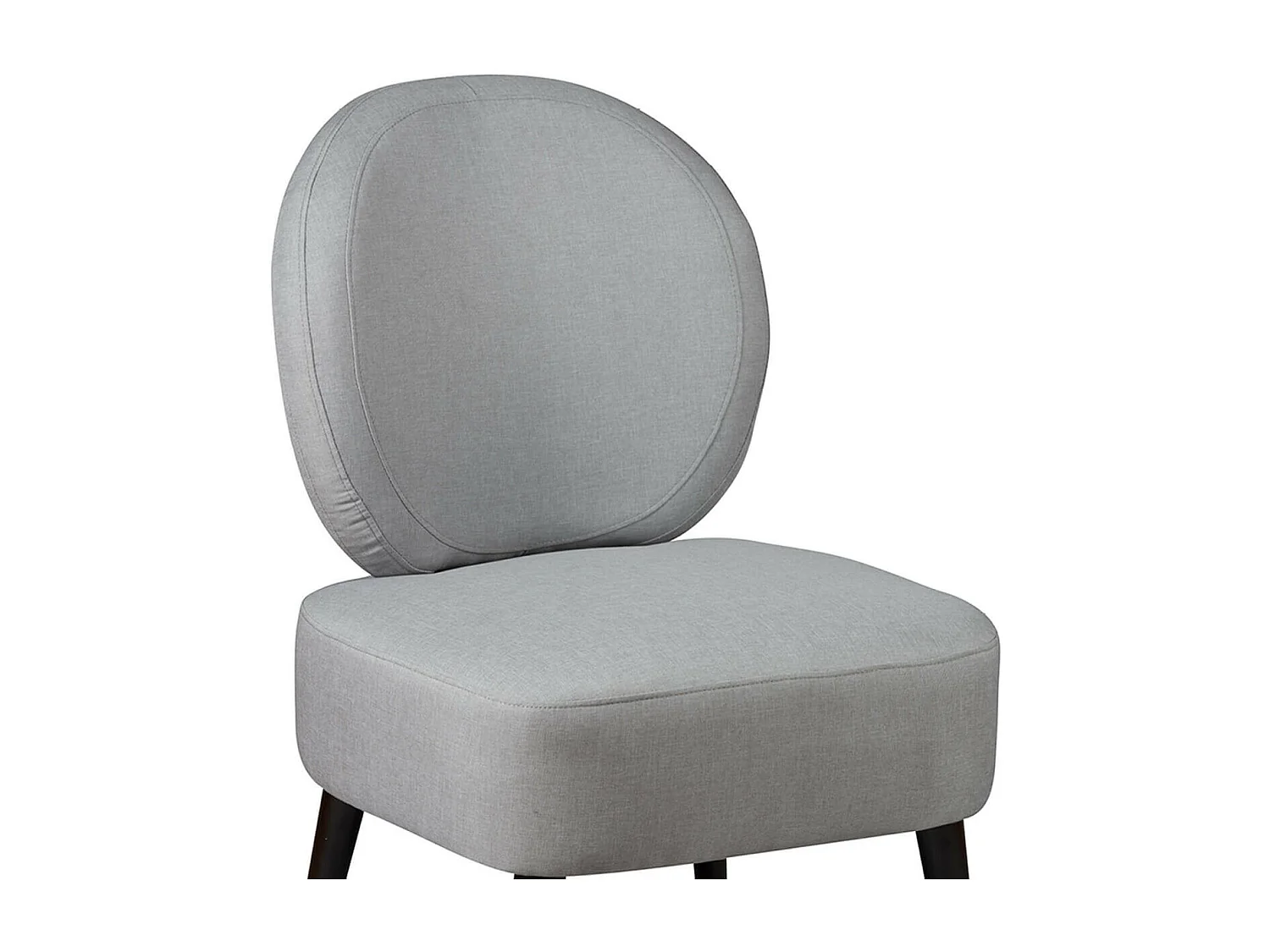 SKALAN - Fauteuil Crapaud Tissu Coloris Gris Souris