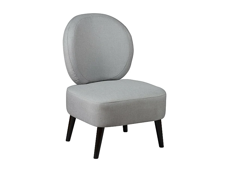 SKALAN - Fauteuil Crapaud Tissu Coloris Gris Souris