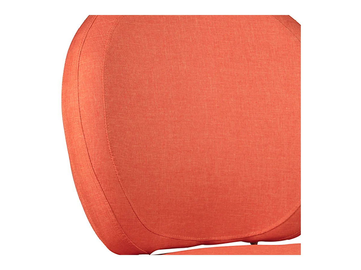 SKALAN - Fauteuil Crapaud Tissu Coloris Corail