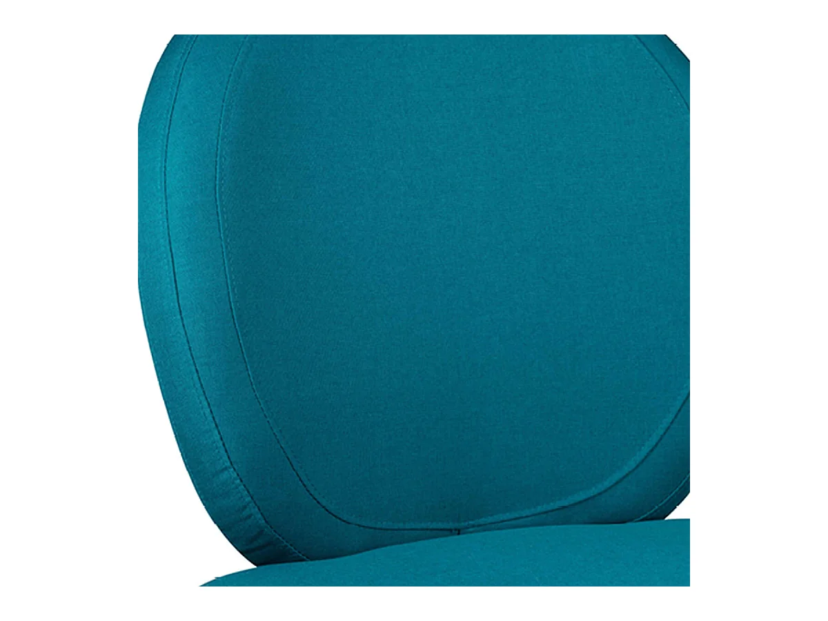 SKALAN - Fauteuil Crapaud Tissu Coloris Bleu Canard