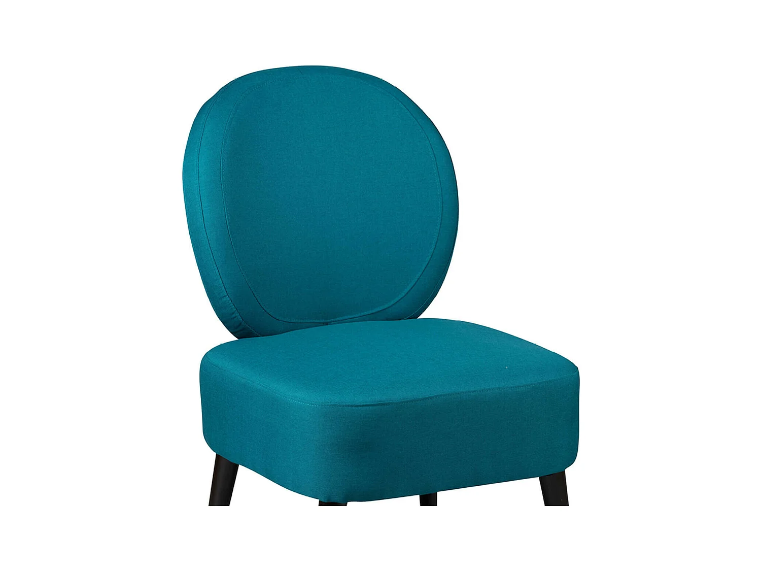 SKALAN - Fauteuil Crapaud Tissu Coloris Bleu Canard