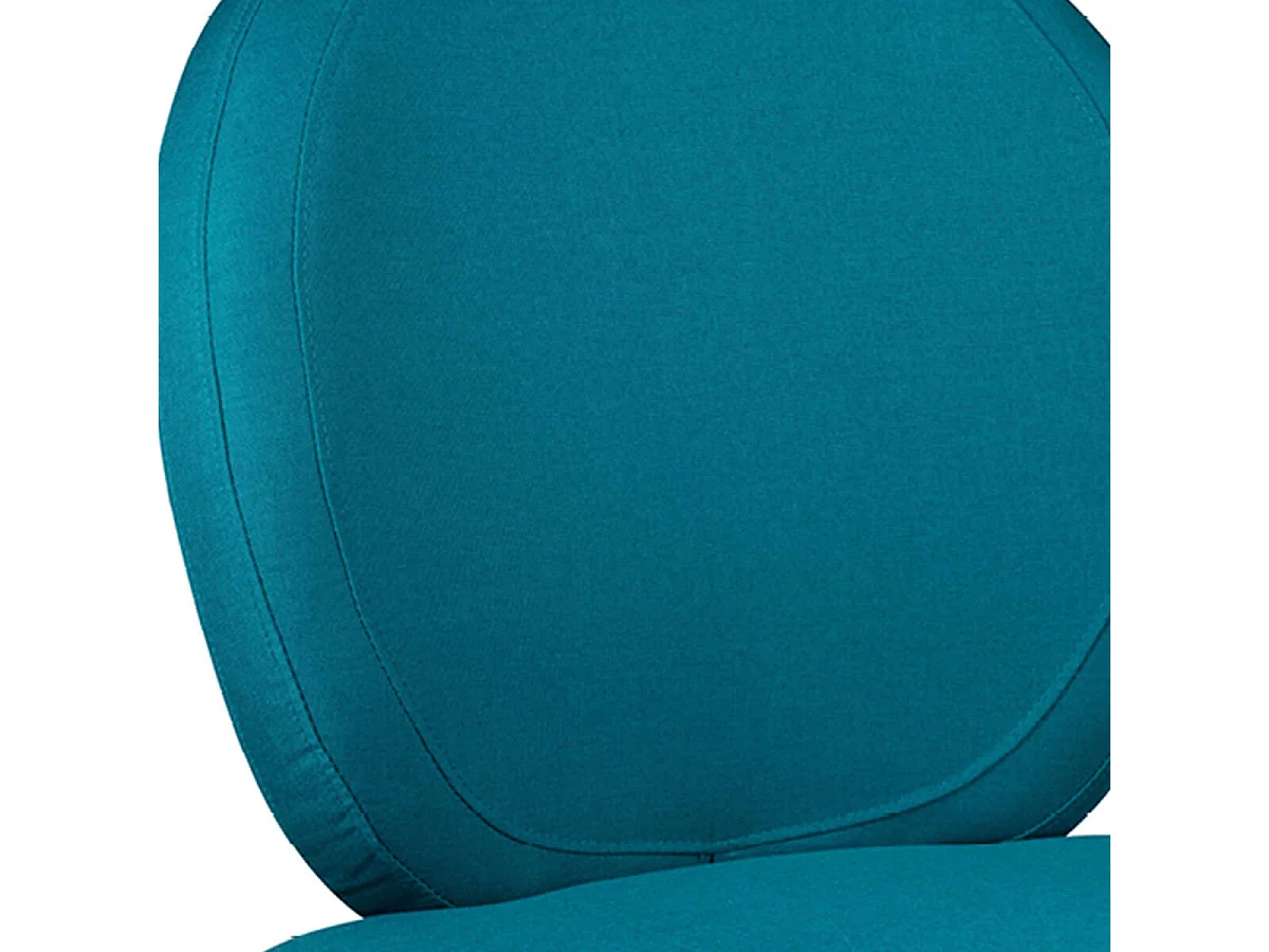 SKALAN - Fauteuil Crapaud Tissu Coloris Bleu Canard