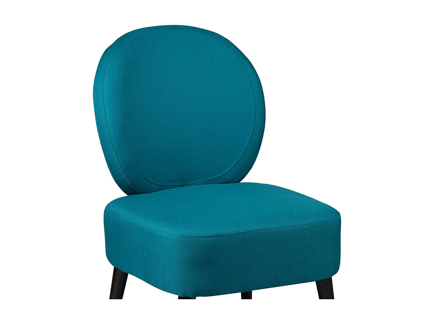 SKALAN - Fauteuil Crapaud Tissu Coloris Bleu Canard