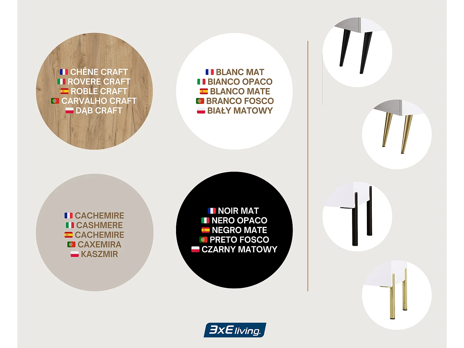 Szafka pod telewizor z ryflowanym frontem 100, Biały Mat, nóżki pochyłe czarne, 100 × 32 × 52 cm