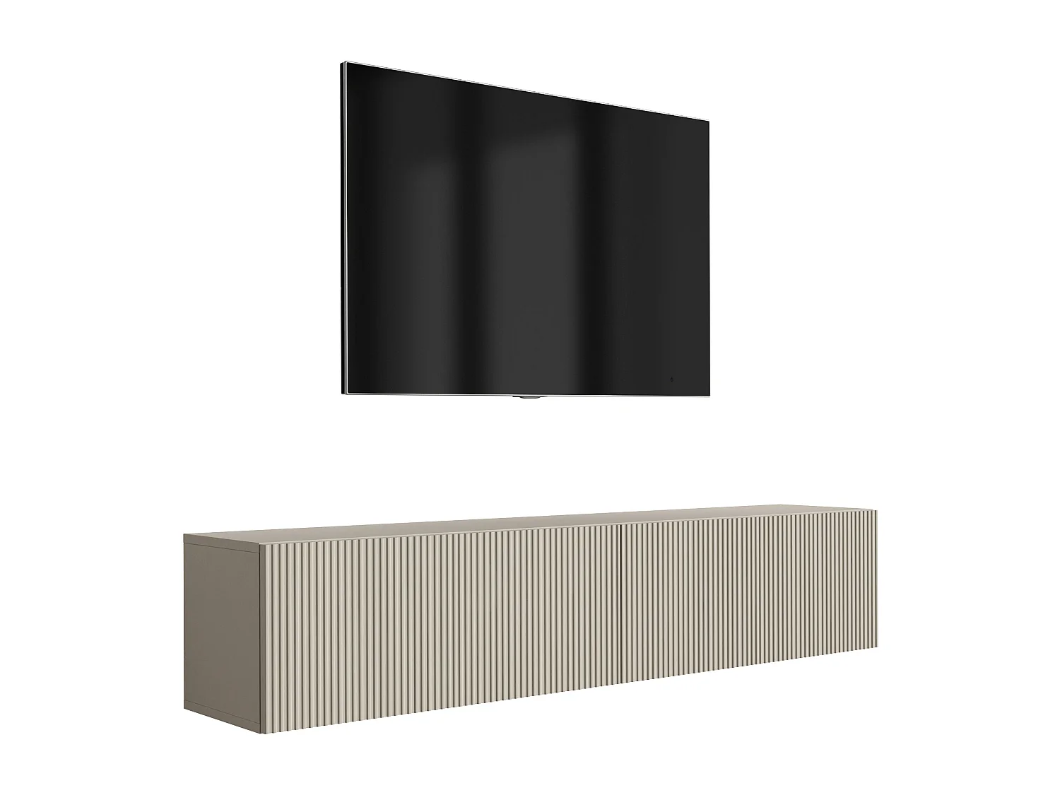 TV-Schrank mit geriffelte Fronten, Kaschmir, 170 × 32 × 33,6 cm