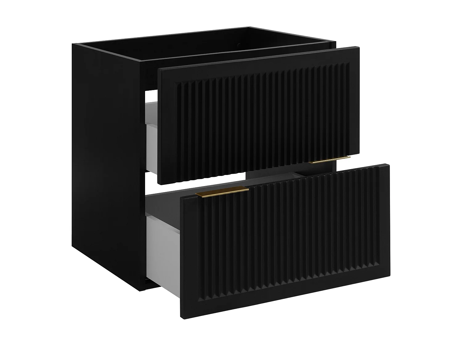 Badkamerkastje, zwart, 60 x 44,5 x 60,7 cm, zonder tafelblad