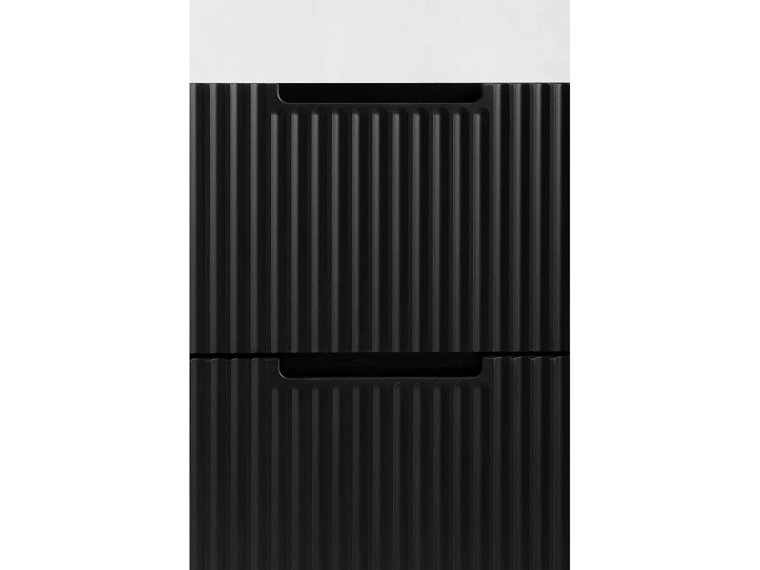 Mobiletto da bagno, nero, 160 (2 x 80) x 58,6 x 46 cm