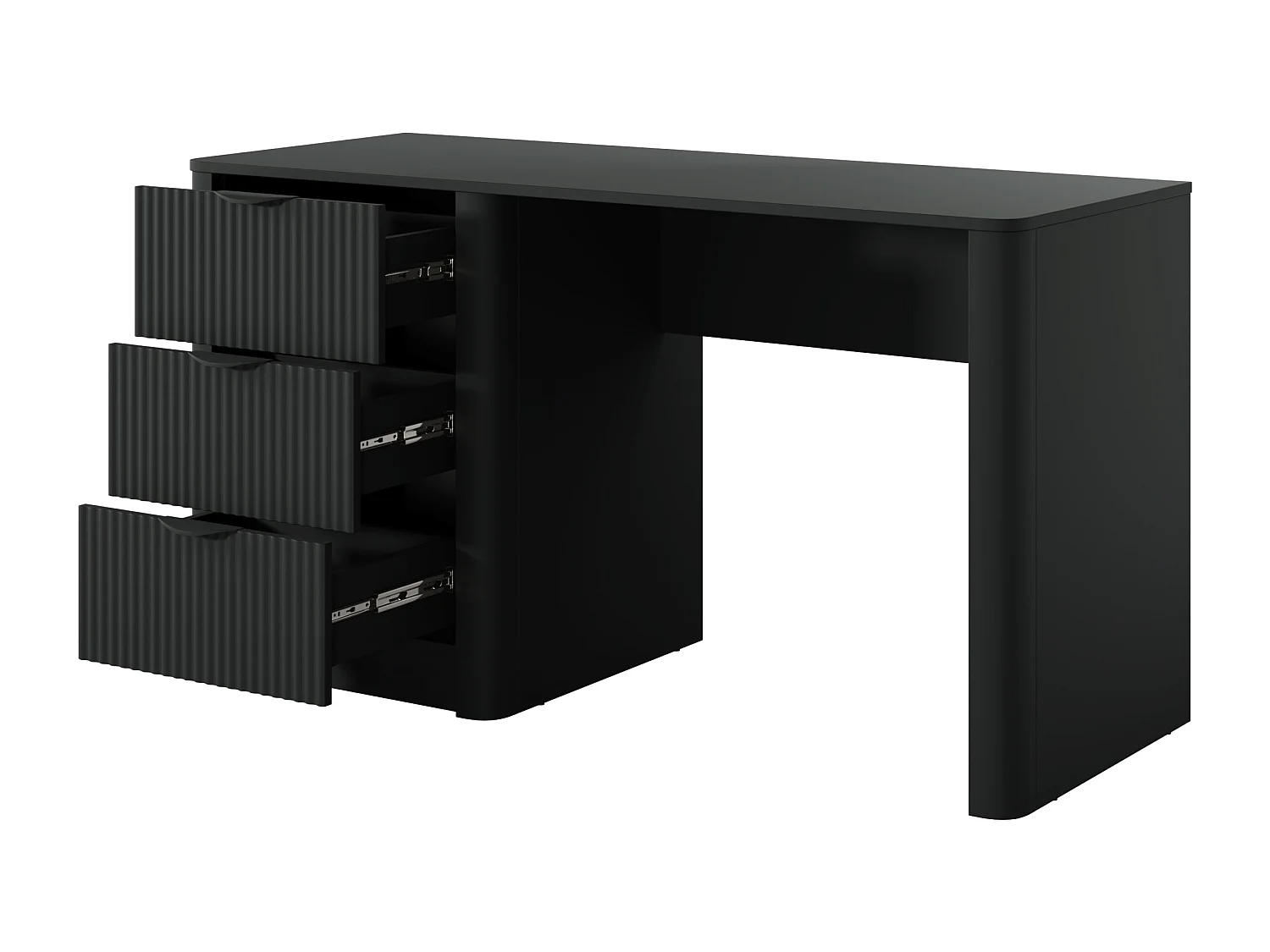 Escritório : Preto, 140,4 x 55,1 x 76,4 cm