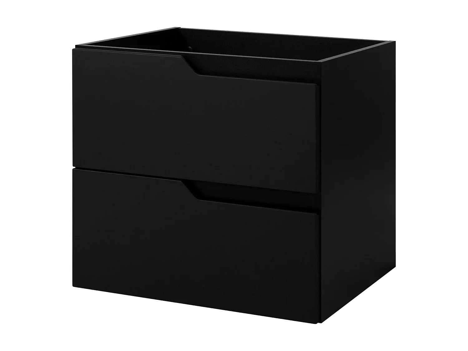 Wandgemonteerd badkamermeubel, zwart, 60 x 57 x 46 cm