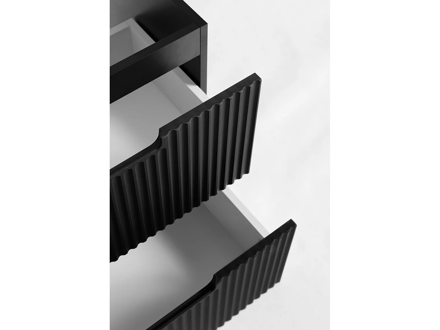 Mobiletto da bagno, nero /bianco, 160 (2 x 80) x 58,6 x 46 cm