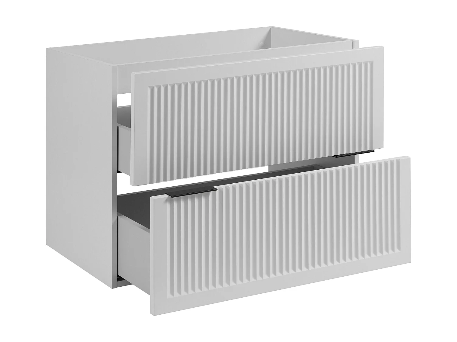 Badezimmerschrank, weiß, 80 x 44,5 x 60,7 cm, Ohne Tischplatte