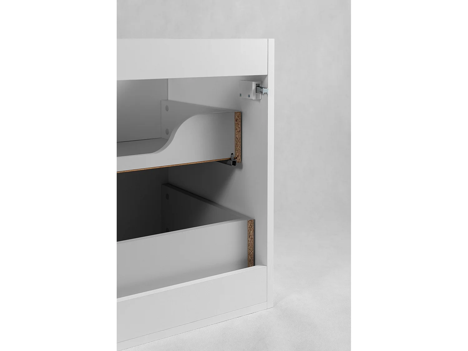 Badezimmerschrank, weiß, 80 x 44,5 x 60,7 cm, Ohne Tischplatte