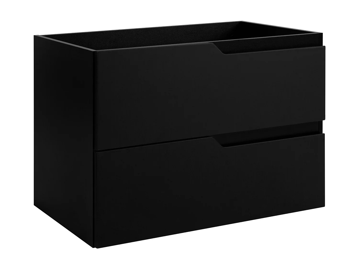 Wandgemonteerd badkamermeubel, zwart, 80 x 57 x 46 cm