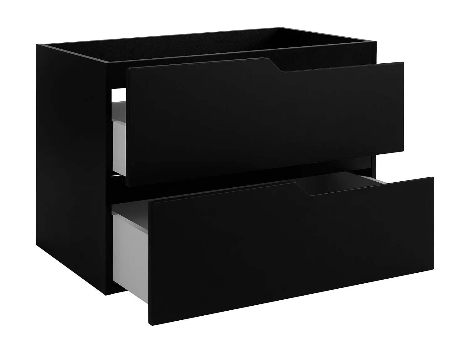 Wandgemonteerd badkamermeubel, zwart, 80 x 57 x 46 cm