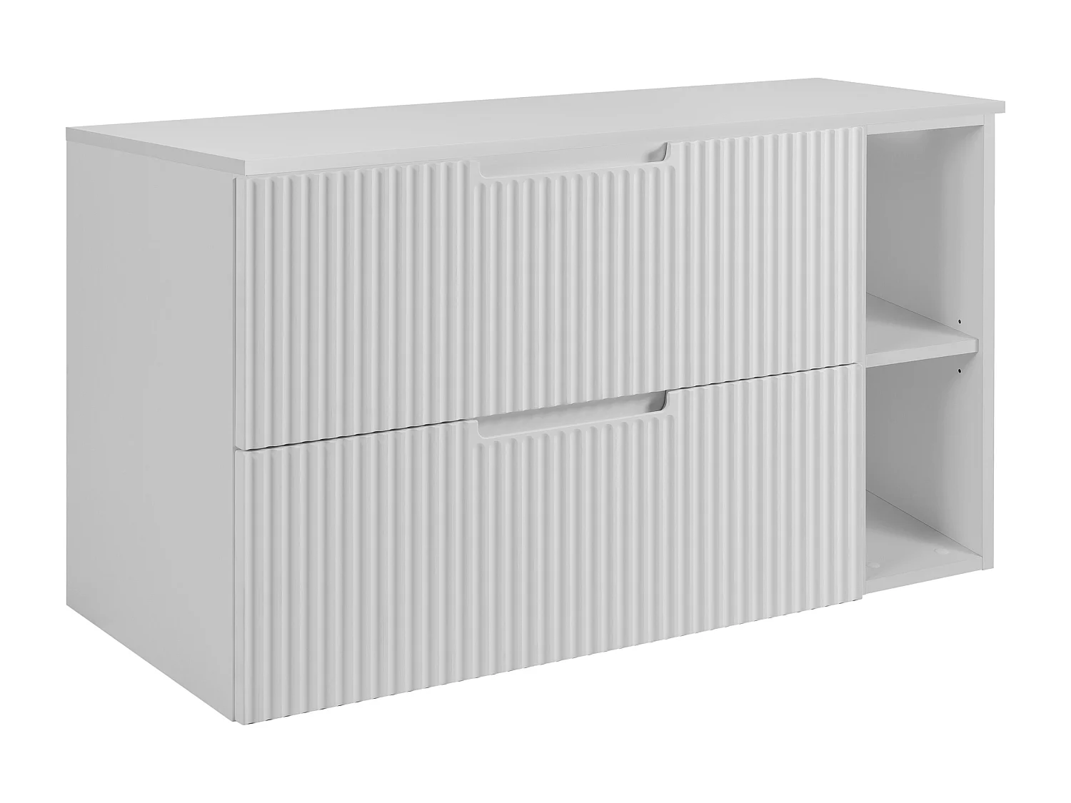 Mobiletto da bagno, bianco, 80 (60 + 20) x 58,6 x 46 cm