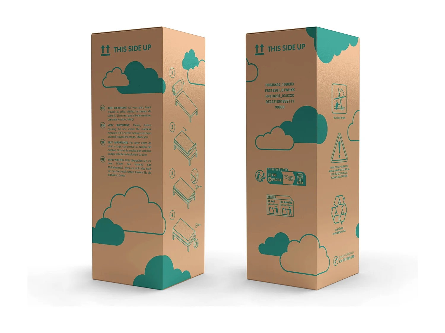 Surmatelas en mousse à mémoire de forme 080X180 cm ULISES SONHO