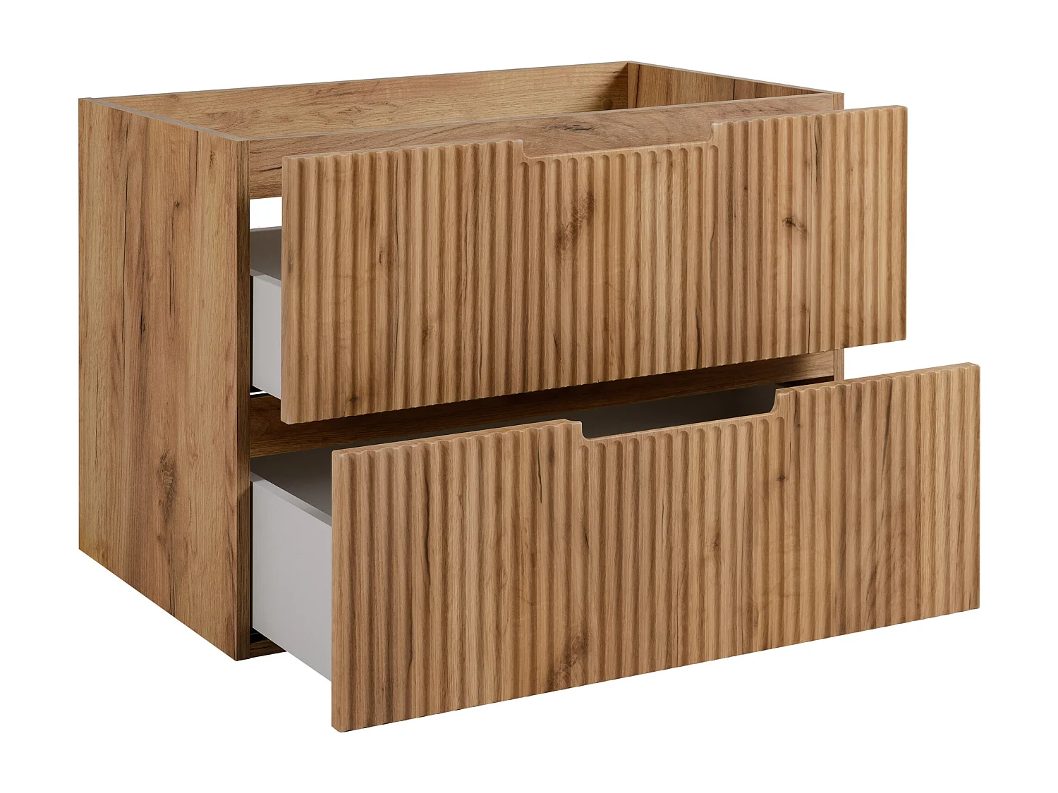 Mobiletto da bagno, rovere Craft / bianco, 180 (2 x 80 + 20) x 58,6 x 46 cm