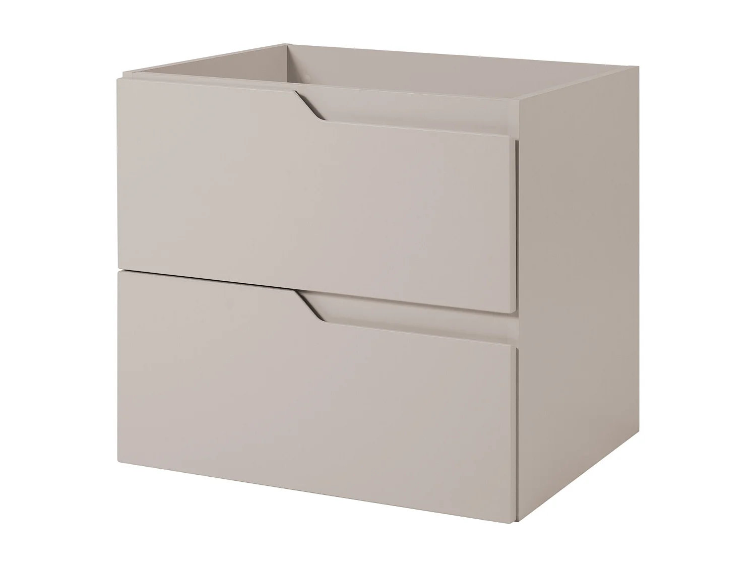 Badkamerkastje voor aan de muur onder de wastafel, kasjmier, 60 x 57 x 46 cm