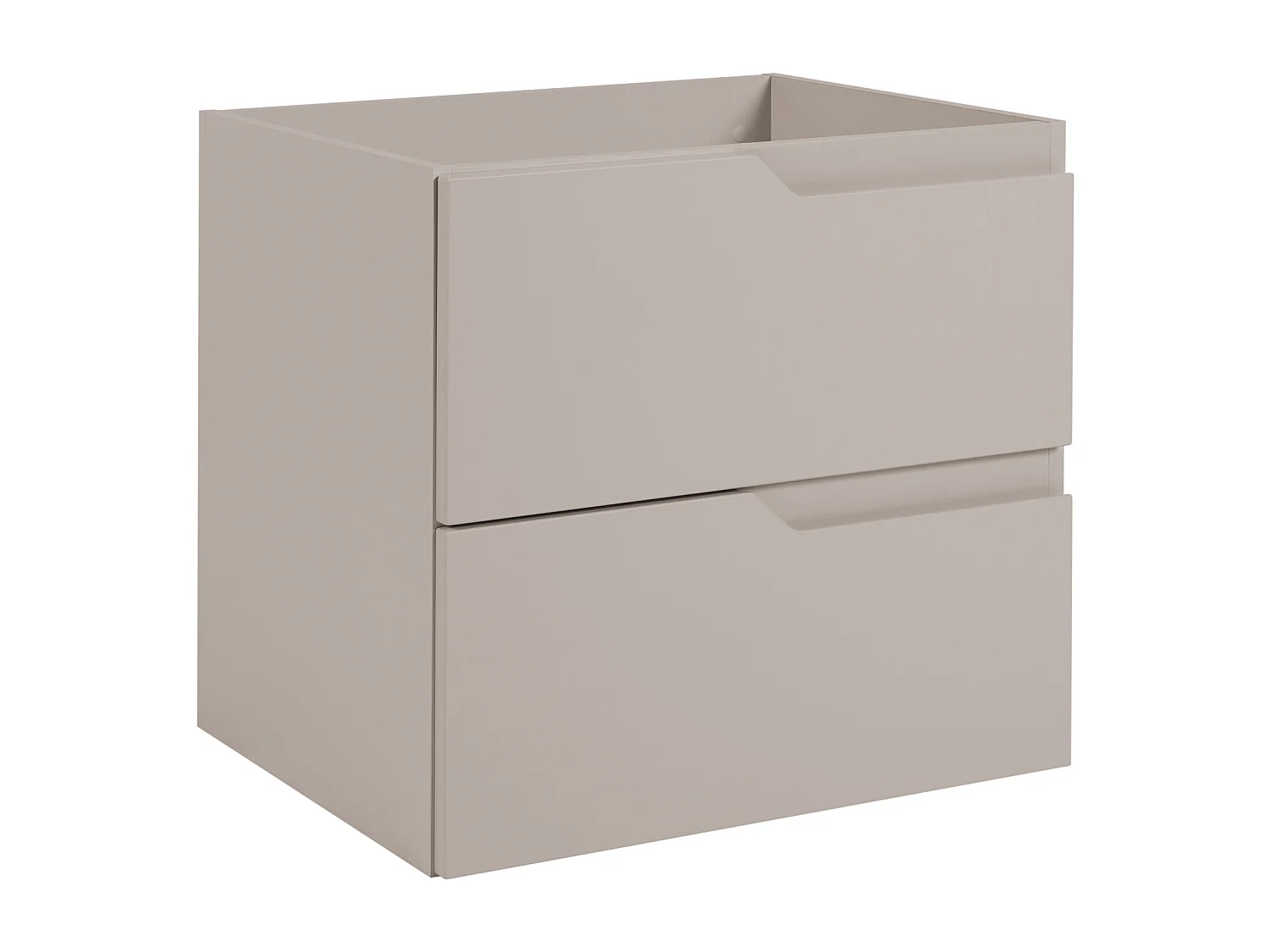 Badkamerkastje voor aan de muur onder de wastafel, kasjmier, 60 x 57 x 46 cm