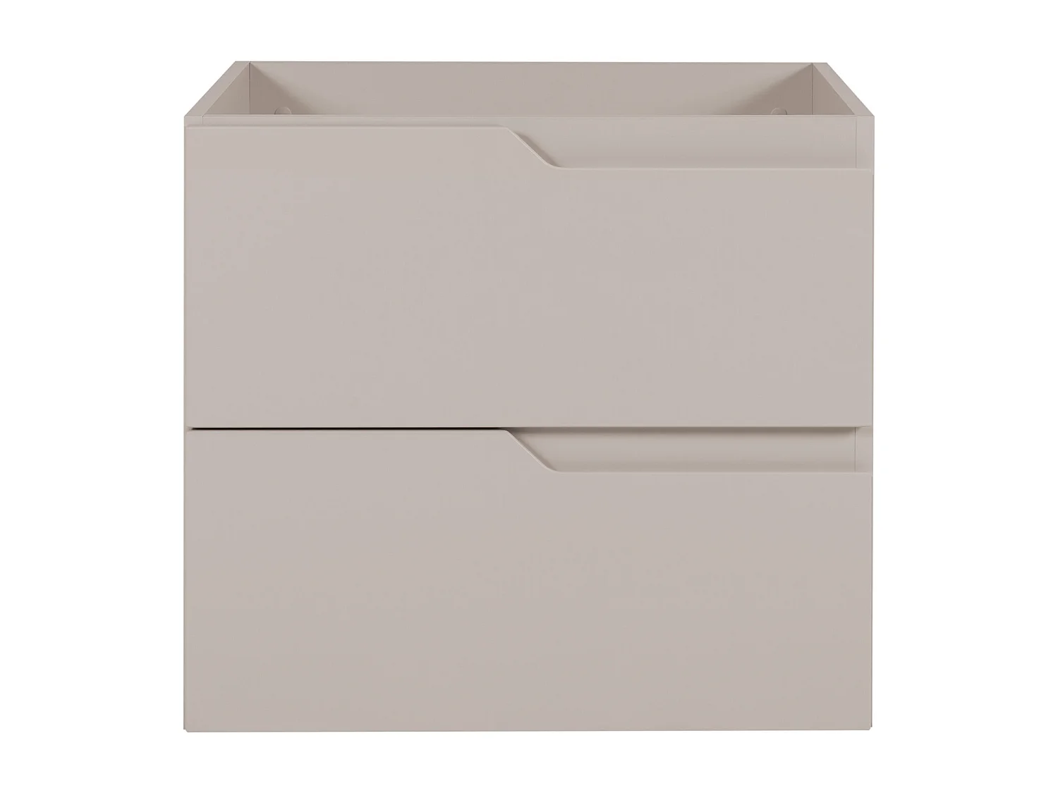 Badkamerkastje voor aan de muur onder de wastafel, kasjmier, 60 x 57 x 46 cm