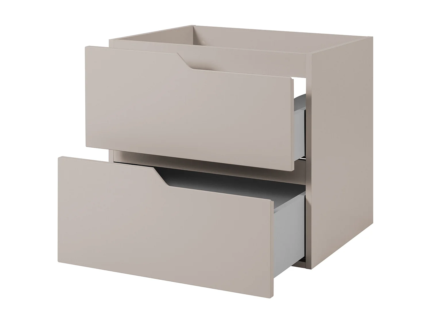 Badkamerkastje voor aan de muur onder de wastafel, kasjmier, 60 x 57 x 46 cm