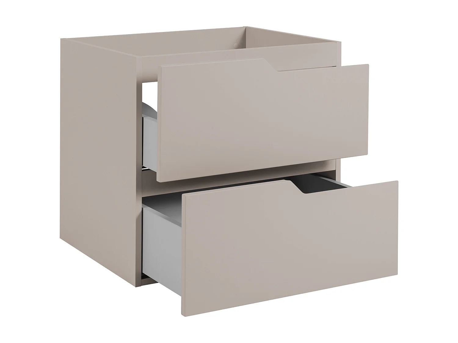 Badkamerkastje voor aan de muur onder de wastafel, kasjmier, 60 x 57 x 46 cm