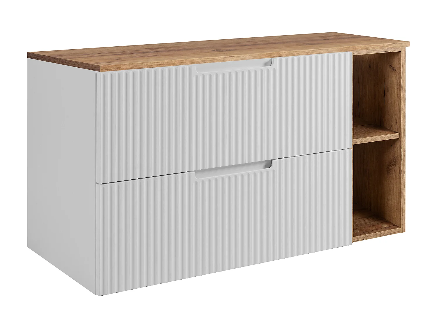 Mobiletto da bagno, bianco / rovere Craft 100 (80 + 20) x 58,6 x 46 cm