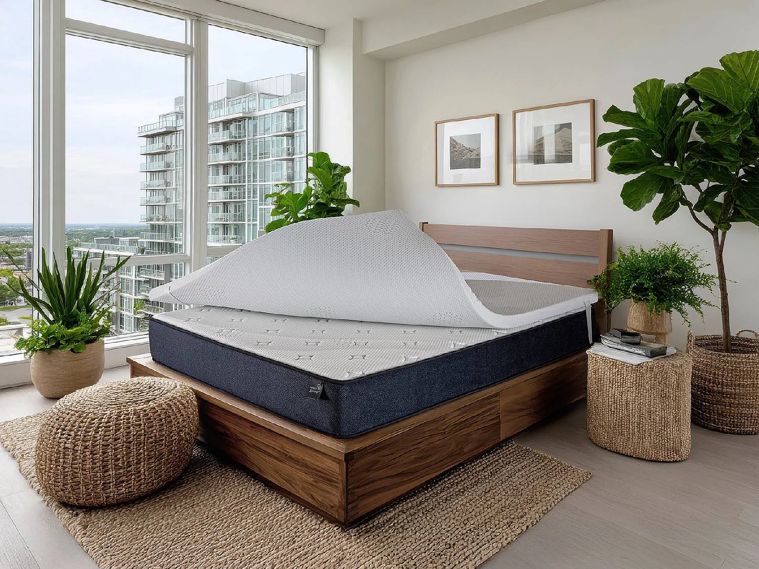 Surmatelas en mousse à mémoire de forme 150X190 cm ULISES SONHO